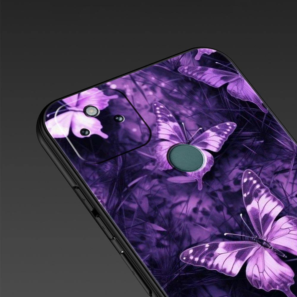 Art Purple Butterfly Phone Case Cover for Google Pixel 10 9 8 7 6 9A 8A 7A 6A Pro Shockproof Soft TPU 10 Pro XL Shell Fundas Bag