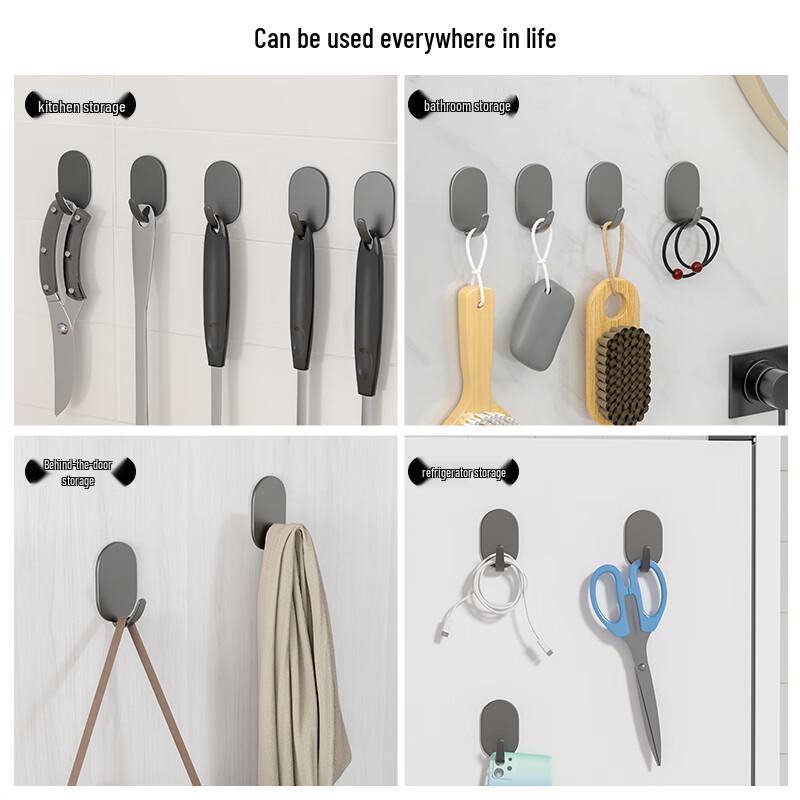 No-Drill Heavy-Duty Adhesive Wall Hooks (10-Pack)
