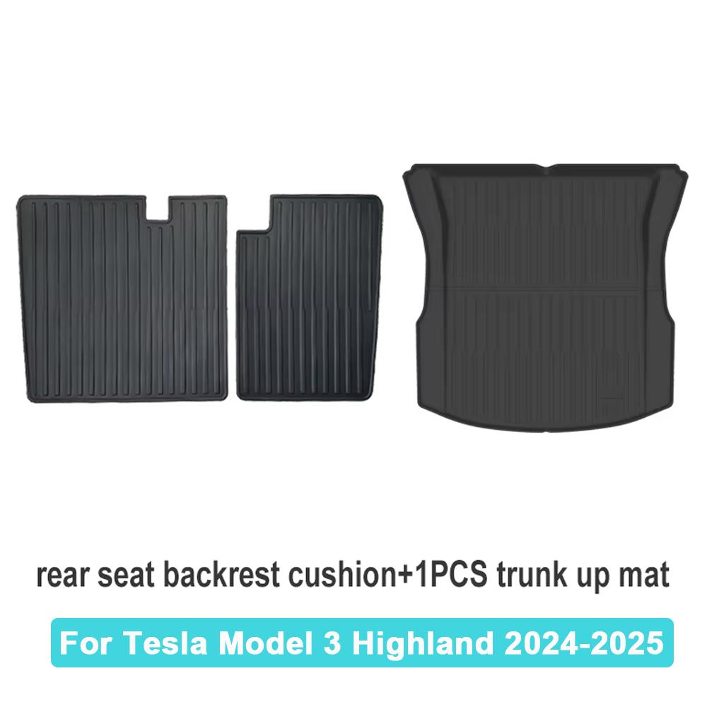 Car Floor Mats Cargo Liner For Tesla Model 3 Highland 2025 Waterproof Anti-slip Trunk Mat TPE Pads Tesla Model 3 2025 Highland