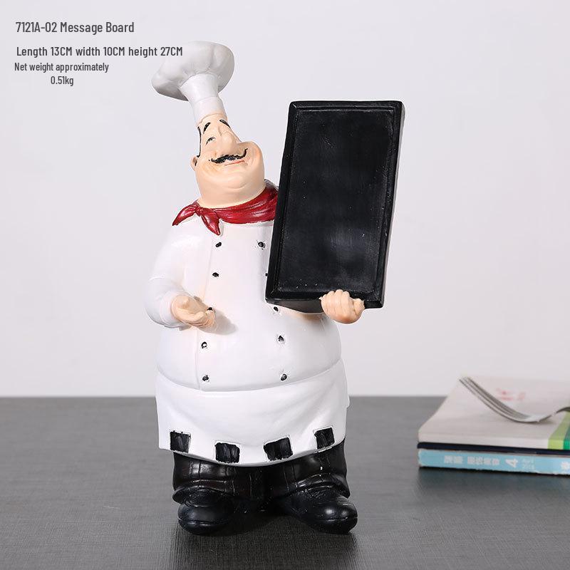 European Chef Figurine Decoration for Home, Cafe, or Cake Shop