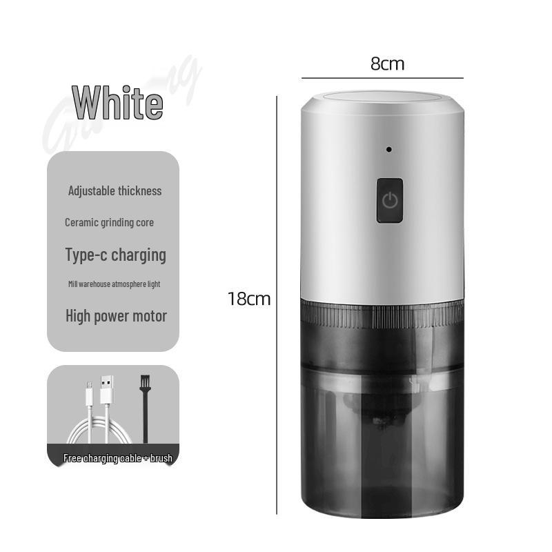 Portable Electric Coffee Bean Grinder - Compact Hand-Crank Mill for Home and Travel