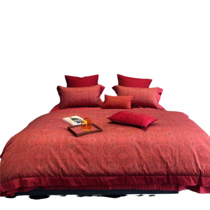 OEING Luxury Red Wedding Bedding Set