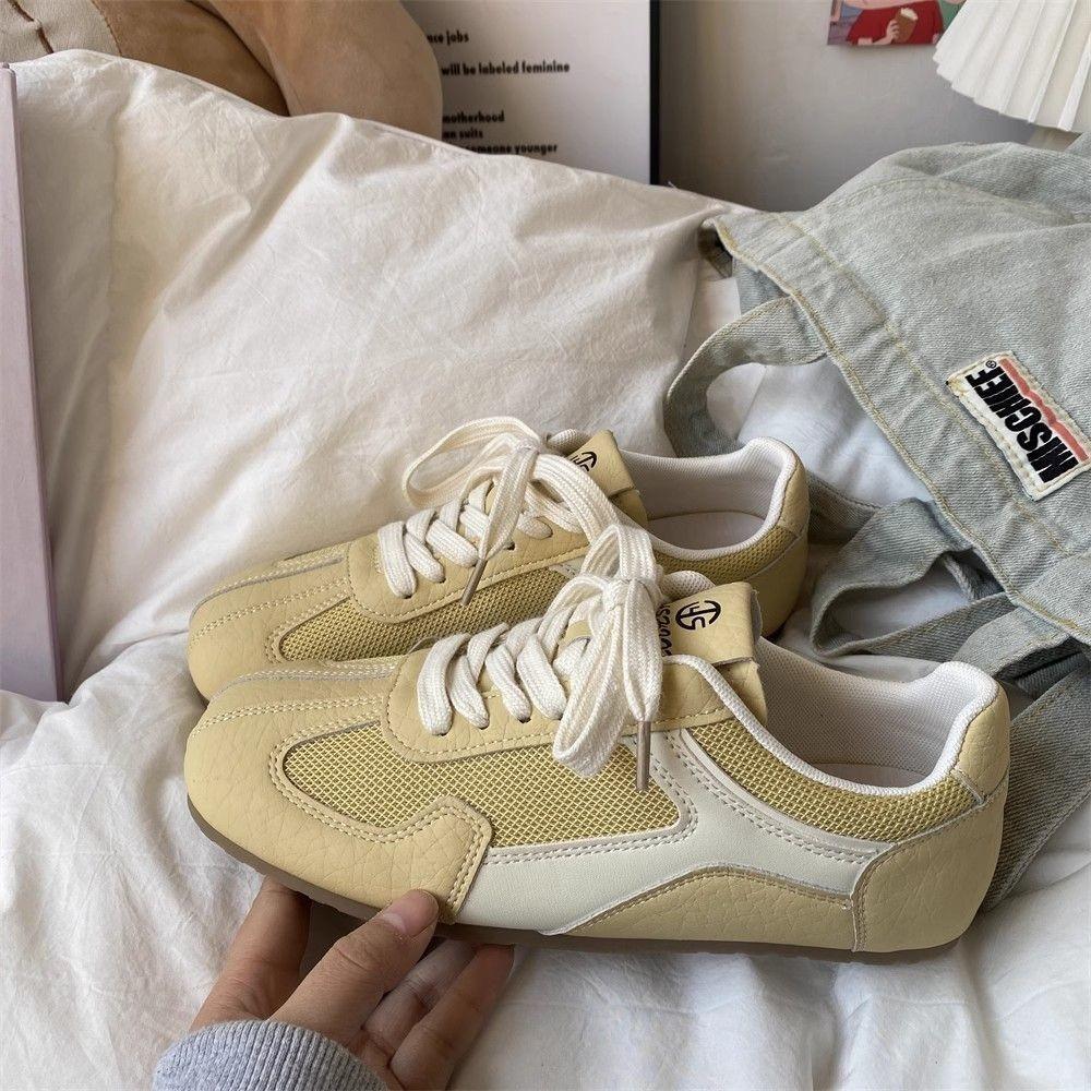 2025 new niche purple moral training shoes women's popular spring versatile dopamine sports and leisure shoes mesh board shoes