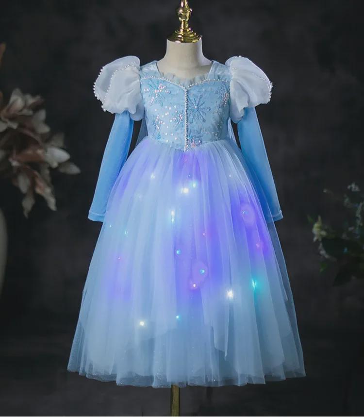 New Girls' Luminous Aisha Princess Dress – Spring/Autumn & Christmas Performance Skirt