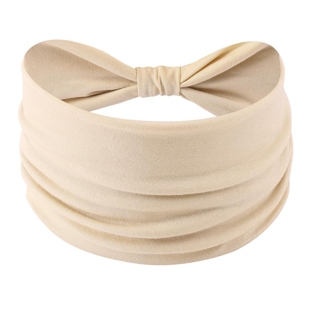 Cross-Border Women's Cotton Yoga Headband - Elastic, Sweat-Absorbing, Fashionable