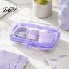 Portable Jewelry Case for Trip Clear Zipper Storage Bag, Durable Hard Shell Case, Pill Box Travel Dustproof Container, Headphones Pills And