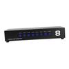 FRCOLOR Composite Video 8 RCA Manual AV Security Low Easy for Store Conference Black Switcher, Inputs/1 Output, 8-Port Switcher, Video/Audio Selector,