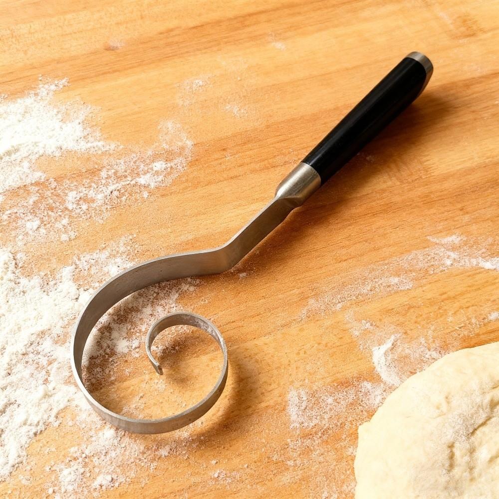 Rust-proof Stainless Steel Dough Whisk Handheld Dough Blending Tool Pastry Making
