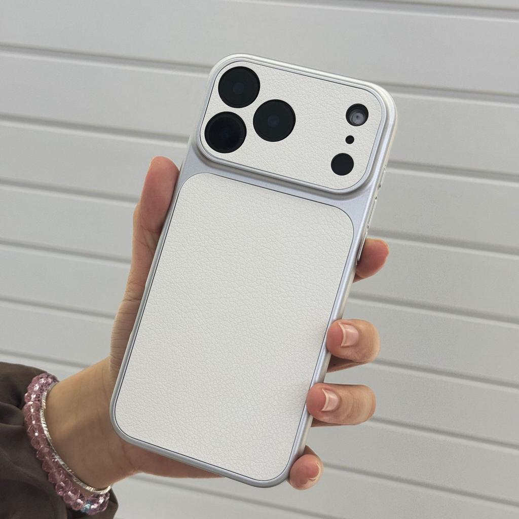 Large Window Synthetic Leather Casing for iPhone Pure Navy Blue Printed Patterned Plain Shell Soft Case Protective Cover | BP B030