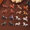 New Vintage Horse Brooches Traditional Elegant Running Horse Brooch Enamel Zodiac Animal Badge Jewelry Accessories