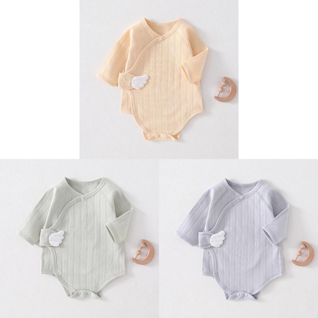 Baby Cotton Romper With Air Layer For Newborns Safe Breathable Infant One Piece For Spring Autumn