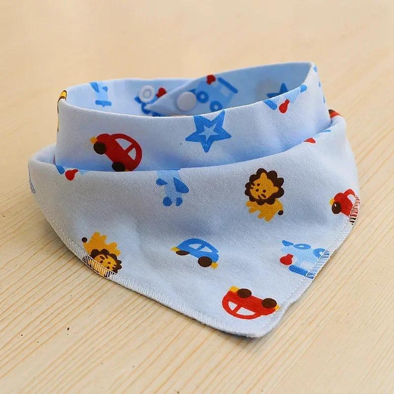 Śliniaki bawełniane dla niemowląt, śliniak trójkątny dla dziewczynek i chłopców z kreskówkowym wzorem, szalik do karmienia, kołnierz śliniak, pieluszka do odbijania, bandana, ręcznik do śliny