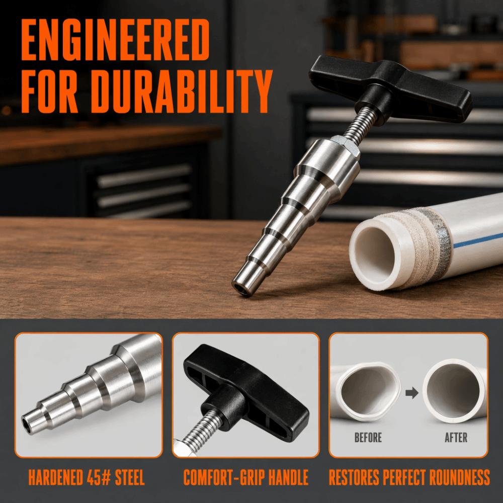 T Shape Handle Manual Pipe Expander Aluminum Plastic Pipe Rounder Floor Heating Pipe