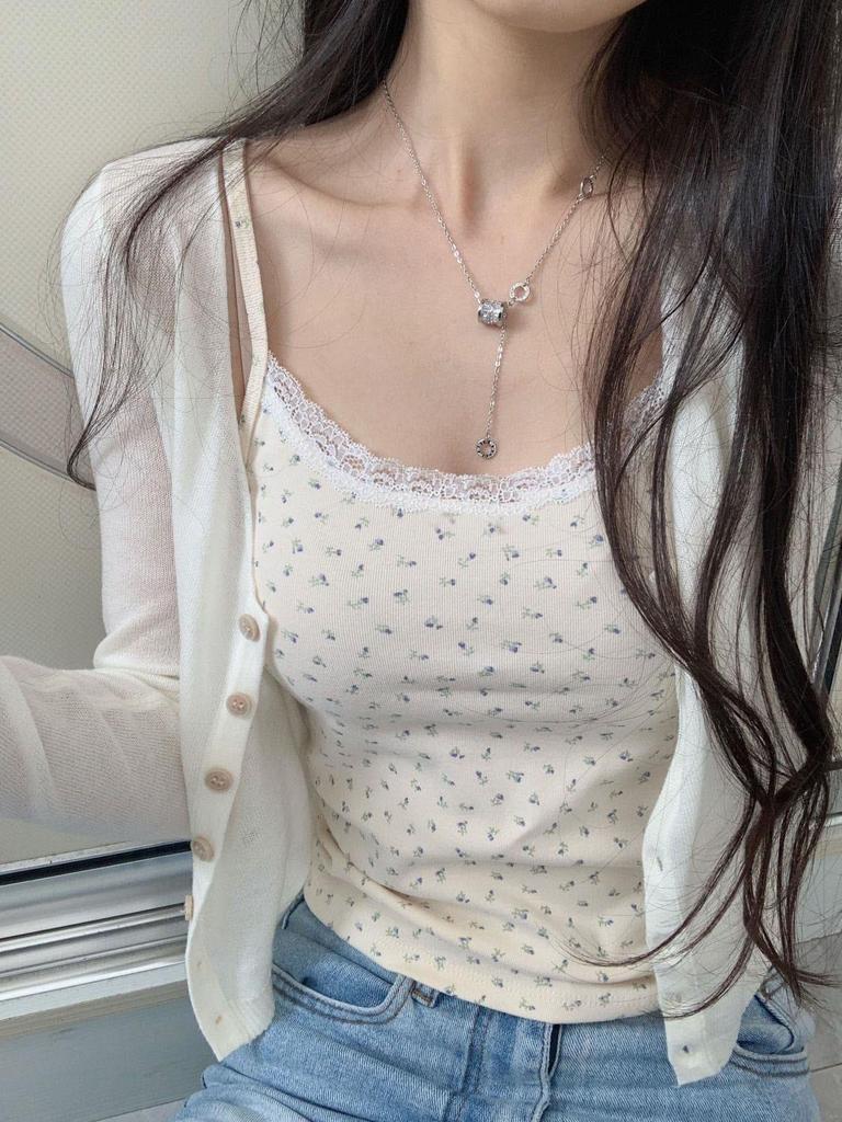 Women's Summer Floral Camisole - Trendy All-Match Sleeveless Top