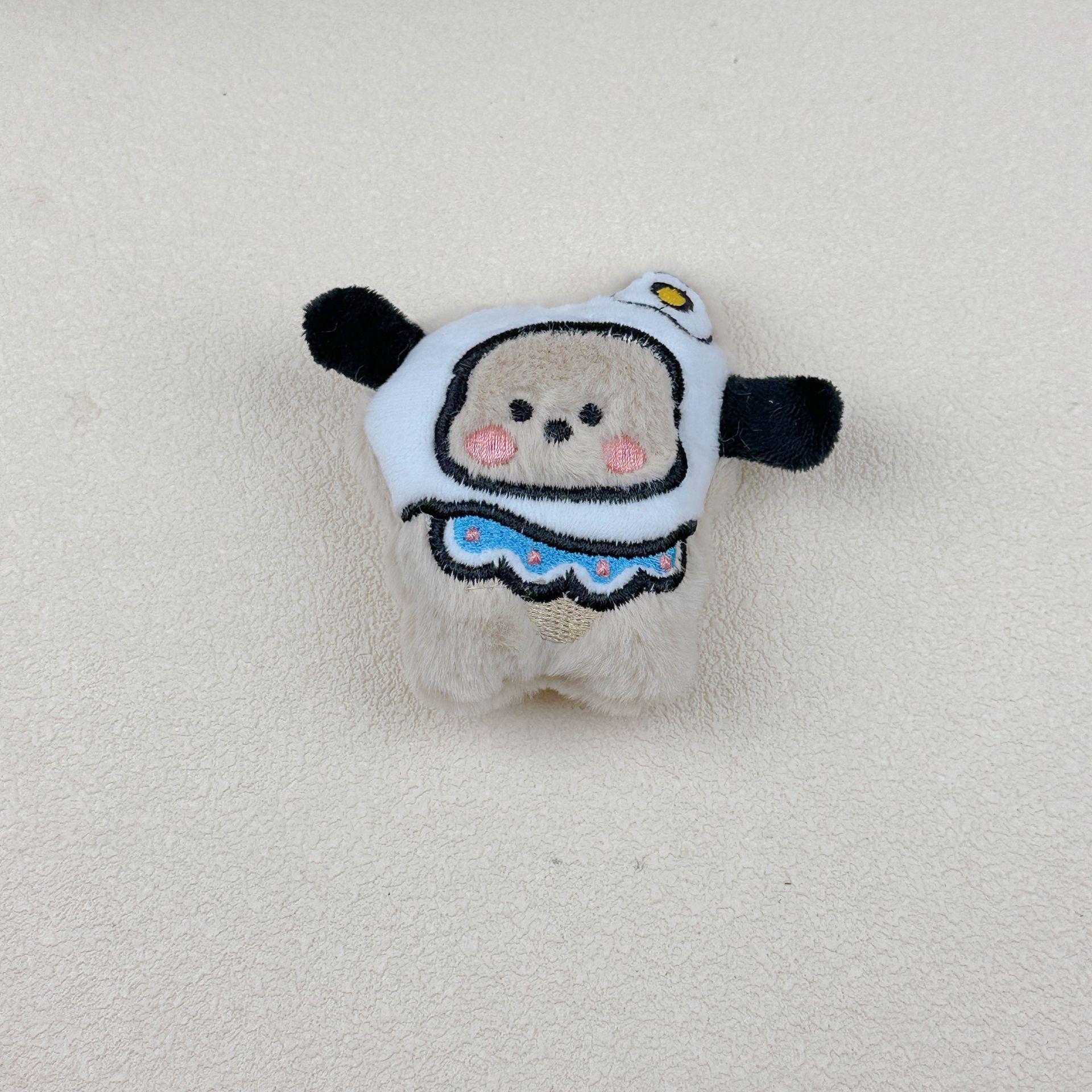 Tomato Dog Plush Pendant Doll Brooch – Cartoon Ornament for Bags & Clothing