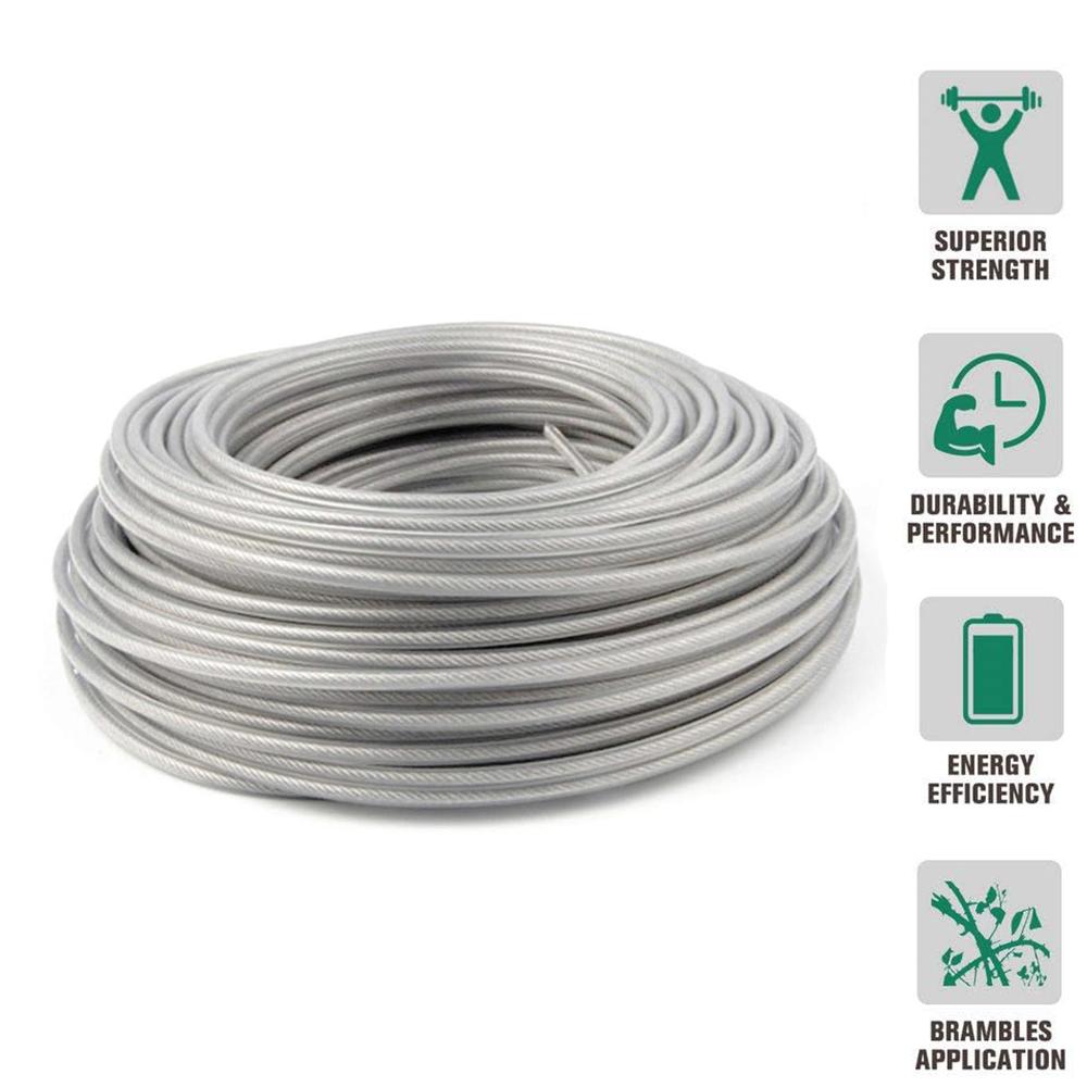 Rasenmäher Stahl Draht Nylon Schnur 2,4-3mm Freischneider Trimmer Seil Rasenmäher Schnur Verschleißfest Scharf Ersatz Gartenwerkzeug