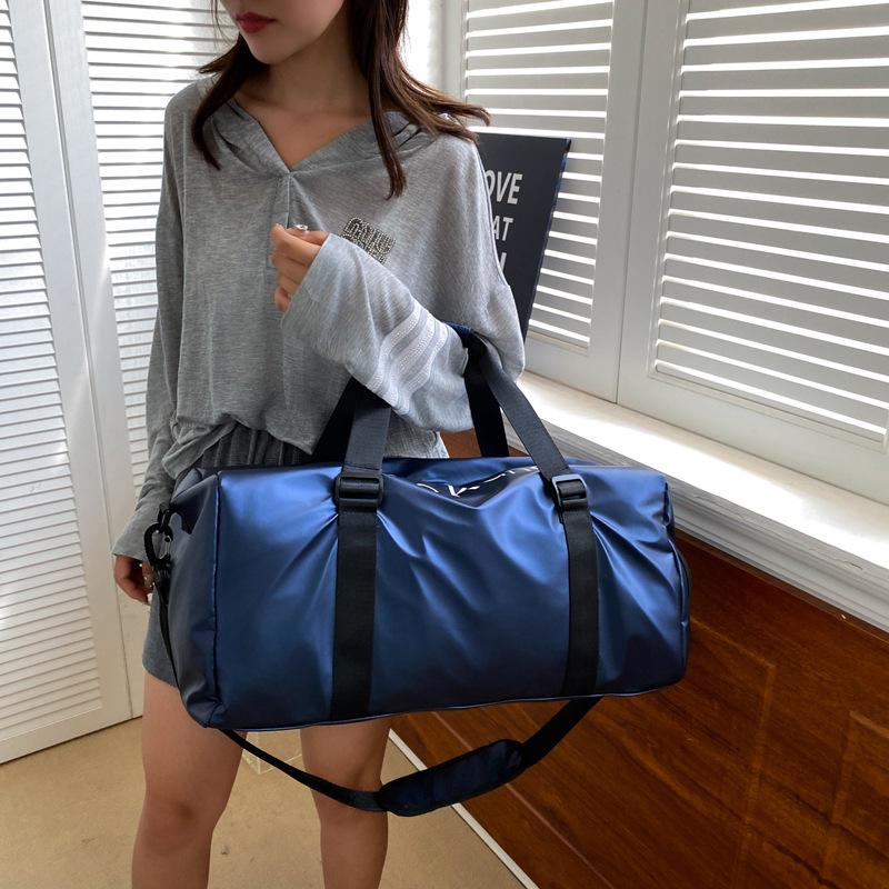 Fitness bag Men's wet and dry separation training Sports bag Handheld luggage bag Short trip bag Independent shoe compartment Swimming bag