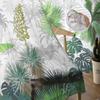 Summer Hand Drawn Tropical Plants Window Tulle Curtains for Living Room Bedroom Hotel Luxury Decoration Sheer Curtains