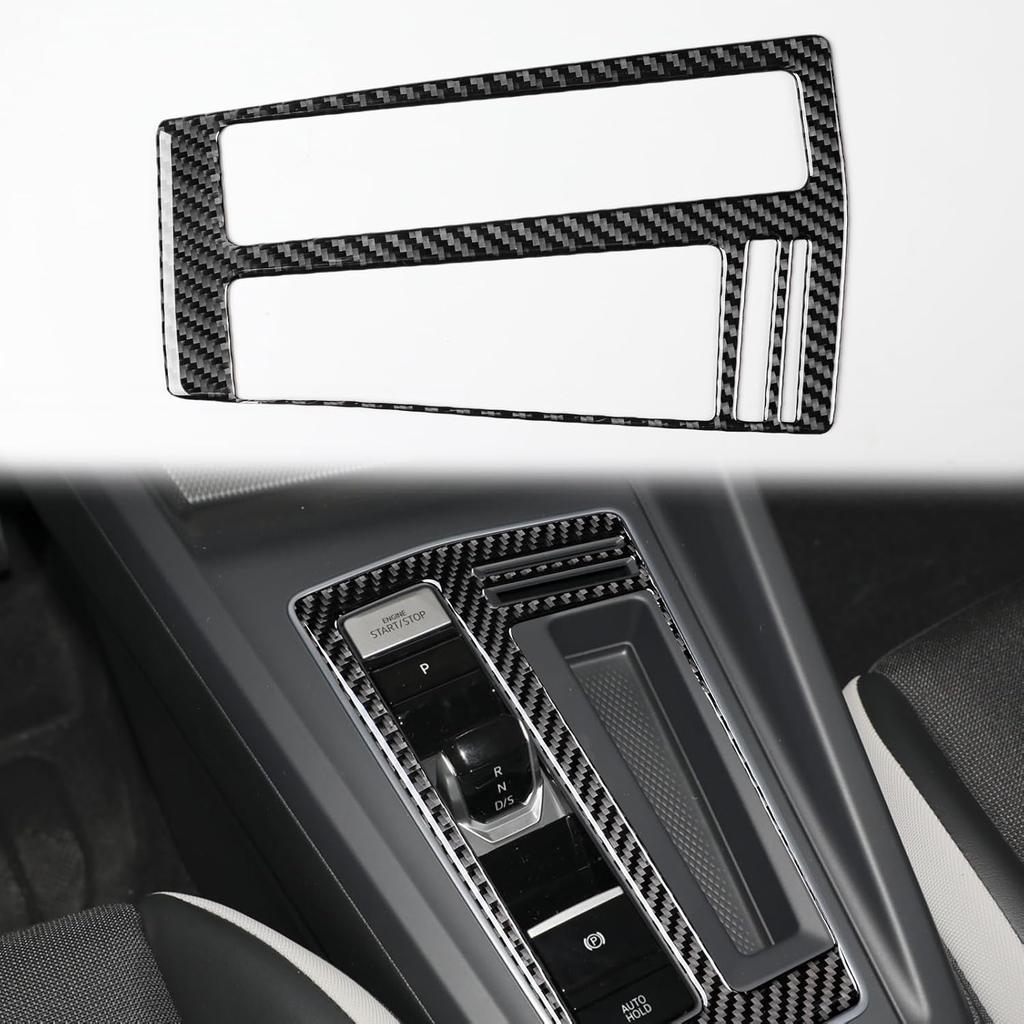 Real Carbon Fiber Car Interior Door Bowl Cover Trim Stickers Compatible with Volkswagen VW Golf 8 8.5 MK8 GTI 2021 2022 2023 Auto Accessories Decals