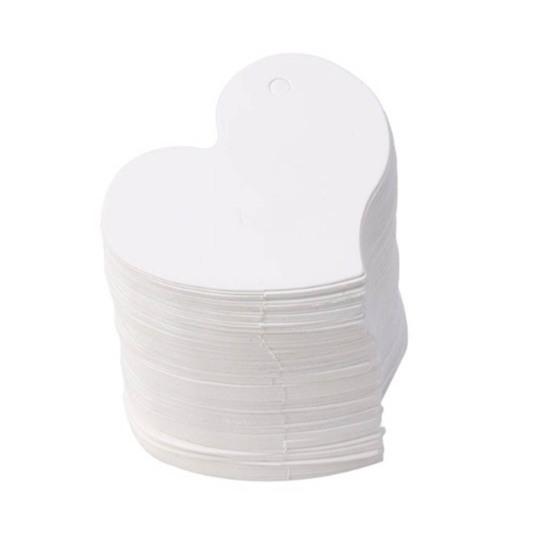 DIY Wave Edge Love Heart Dárkový papírový štítek Cena Visací štítky Svatební přání