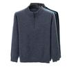 Men's Thick Wool Base Layer Sweater with Half-High Collar and Zipper - Perfect for Autumn and Winter Warmth