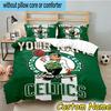 3-teiliges Bettwäsche-Set mit individuellem Namen und Boston-Celtics-Logo Enthält 1 Bettbezug & 2 Kissenbezüge für alle Jahreszeiten Schlafsaal Hausdekoration Weihnachtsgeschenke