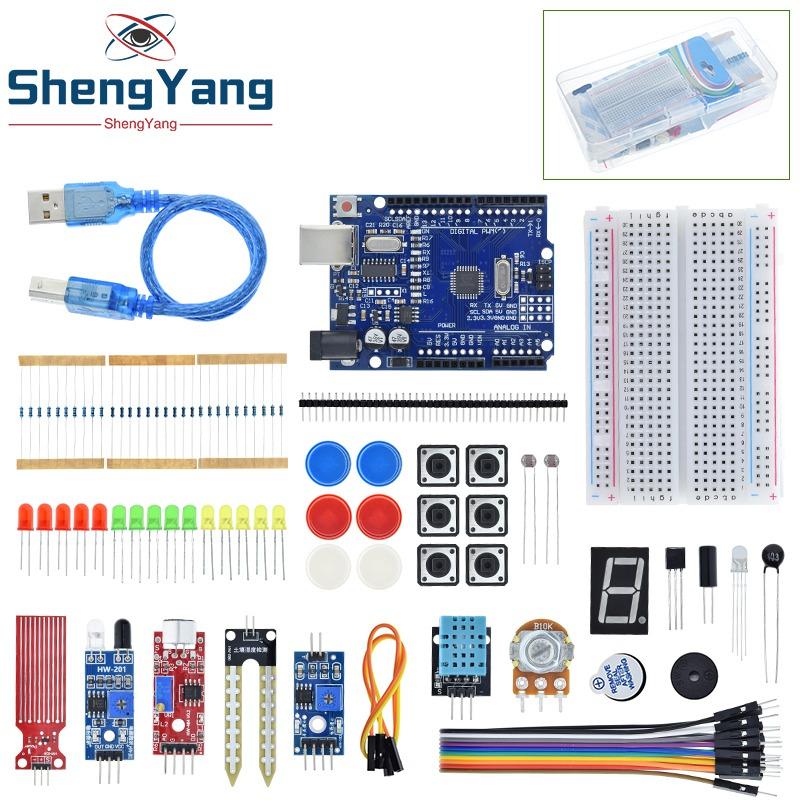 TZTUNO R3 Basic Starter Kit For Arduino DIY Kit DHT11 / Breadboard / Sound Sensors / Soil Moisture Humidity Sensors + Retail Box