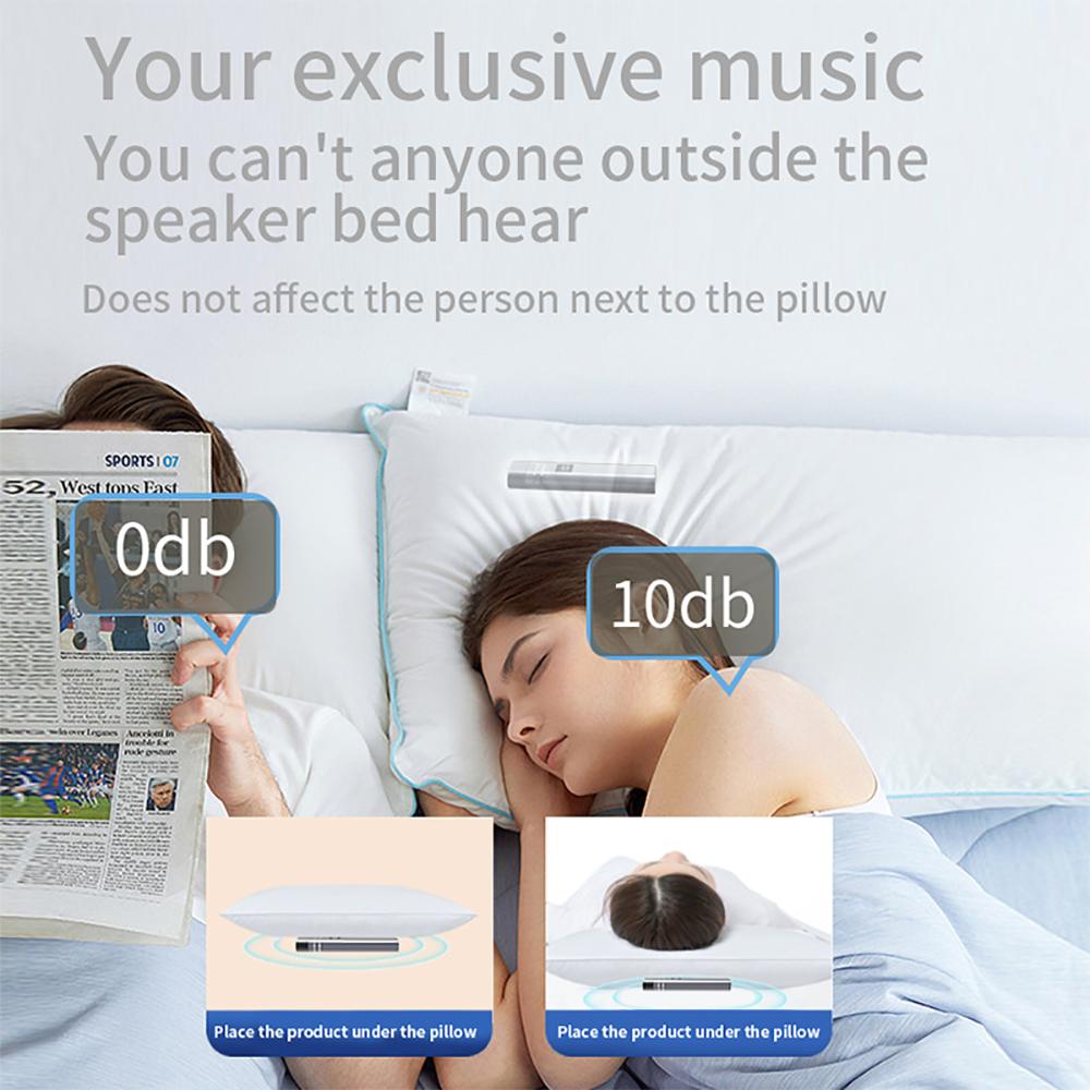 Sleep Aid Bluetooth Speaker Bone Conduction Under Pillow Dual Speaker Sound Box Music Player LED Display Sleep Timer