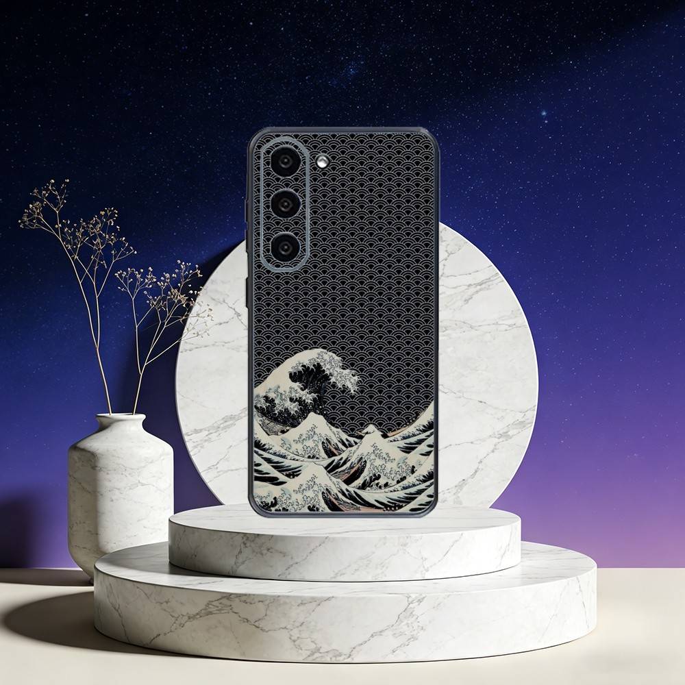 

Great Wave Off K-Kanagawa Phone Case For Samsung Galaxy A73,A72,A71,A70,A53,A52,A51,Others Soft Black Cover Samsung a40