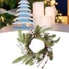 Christmas Candle Ring Wreath Cabinet Wreath for Window Wall Decor Wedding