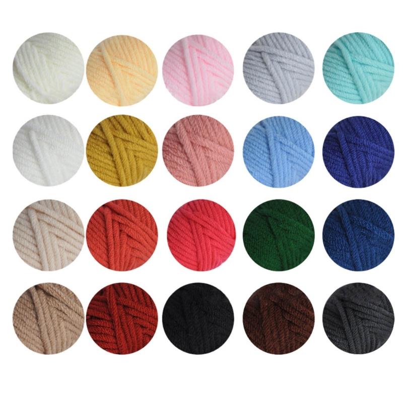 Crochet Yarn 20 Colorx16g Hand Knitting Wools Yarn Cotton Yarn for Knitting Crochet Sweater, Blankets and Crafts