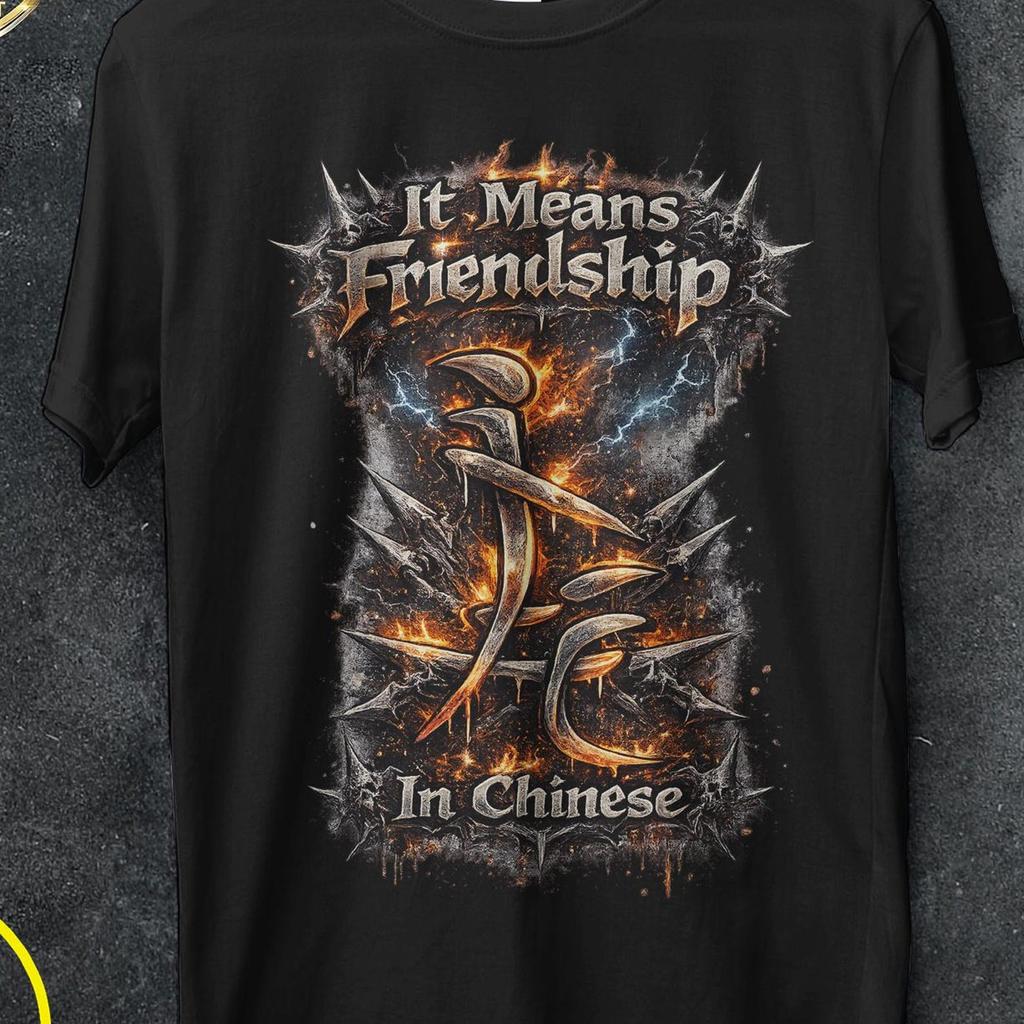 It Means Friendship In Chinese, Funny Inappropriate shirts, Ironic t shirts, chinese tee, Gifts for Friends, Gen Z shirt, Adult Humor Shirt