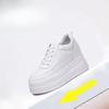 Echtes Leder Schuhe mit dicker Sohle Höhenvergrößernde Atmungsaktive Sneaker und Leichte Reiseschuhe