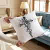 Gothic Cyber Sigil Cross Eyes Printed Pillow Cover Cushion Case Simple Sofa Pillow Case No Pillow Core
