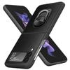 Comfortable Leather Finger Ring Case For Samsung Galaxy Z Flip 4 5g Flip4 Flip3 Flip 3 Shockproof Kickstand Cover Funda