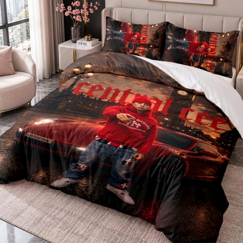 Central Cee 3Pcs Bedding Set Duvet Cover With Two Pillowcases For Bedroom Home Decoration