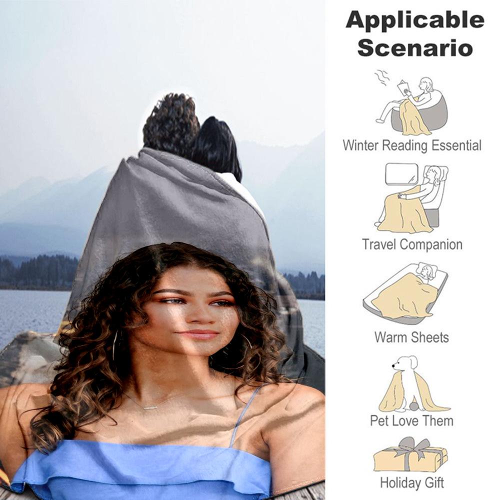 Customize Photos Personalized photos Blanket Throw Personalized Blanket Ultra-Soft Great for Sofa Livingroom Living Room Bedding All-Season Use