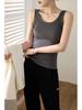 High-Quality, Elastic Ribbed Cotton Concealing Tank Top for Women - Anti-Exposure & Side Fat Concealing Design