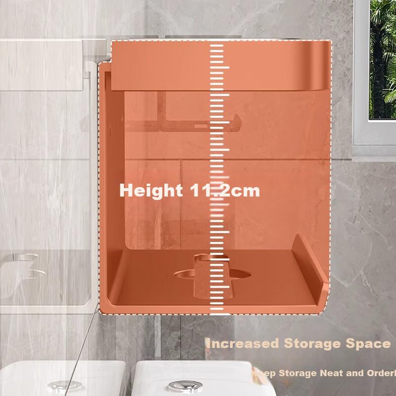 Baihan Bathroom Tissue Box, Toilet Paper Holder, Roll Paper Dispenser, No Drilling Required, Bathroom Accessory, Toilet Paper Holder