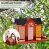Bird Feeders Hanging Metal Bird House Large Capacity Bird Feeder Birdhouses Red Multi-purpose Bird Products for Outdoors Garden