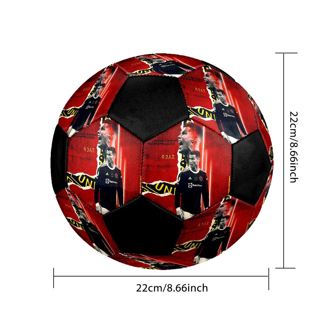 1 PZ Cristiano Ronaldo Titan taglia 5 pallone da calcio Praha Pallone da Calcio Indoor Colorato Per Tutte le Età Cucito a Macchina PVC Pronto per la Competizione Resistente Alto Rimbalzo