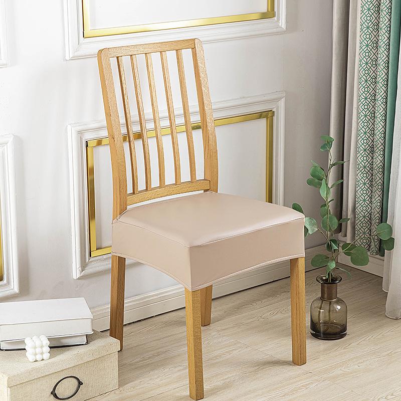 Pu Double Rubber Band Chair Cover Waterproof And Oil-Proof Seat Cushion Cover Simple Hotel Home Restaurant Seat Cushion Cover Cover