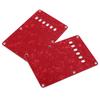 2PCS Electric Guitar Back Cover Plates with 6 Holes PVC Plastic Guitar Guard Backplate Replacement