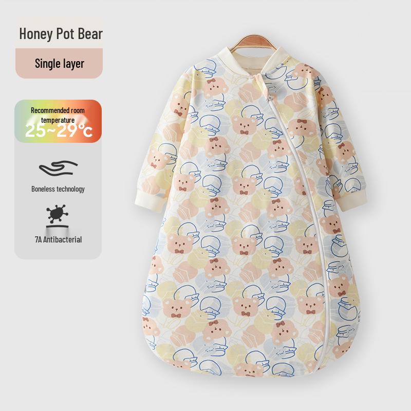 Four Seasons Baby Sleeping Bag - Anti-Kick & Anti-Startle, One-Piece for Newborns & Children, Spring & Autumn, Winter Style
