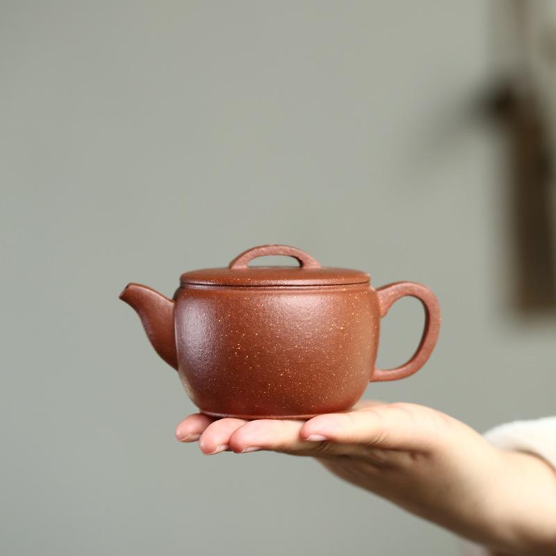 

Китайский чайник из фиолетовой глины Исин, оригинальный чайник из руды Хунпо, глиняный чайник из ханьской плитки, чайник Пуэр, домашний чайный набор ручной работы 225 мл 1pcs China
