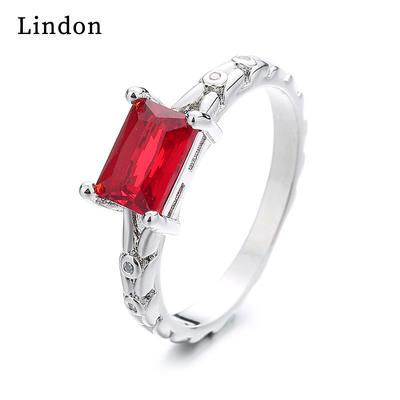 Lindon Classic Δαχτυλίδι Ζιργκόν από Κράμα Χαλκού Γυναικεία Κοσμήματα Δώρο Γάμου υπόσχεσης