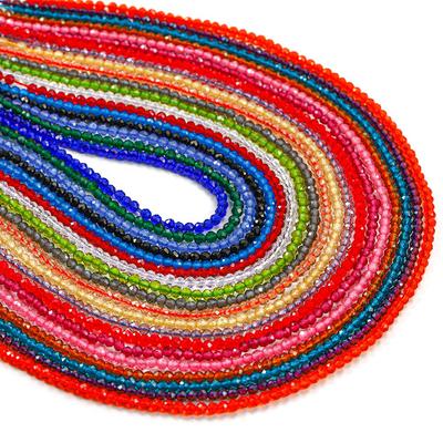 150 teile/los 2mm Bunte Facettierte Glas Runde Kristall Perlen Lose Spacer Perlen Für DIY Schmuck Machen Erkenntnisse Slupplies Halsketten