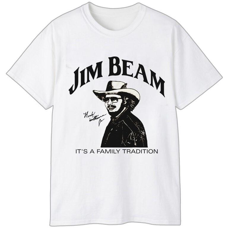 

Retro Hank Williams Jr. Jim Beam Unisex Tee S-5XL Unisex T-Shirt S