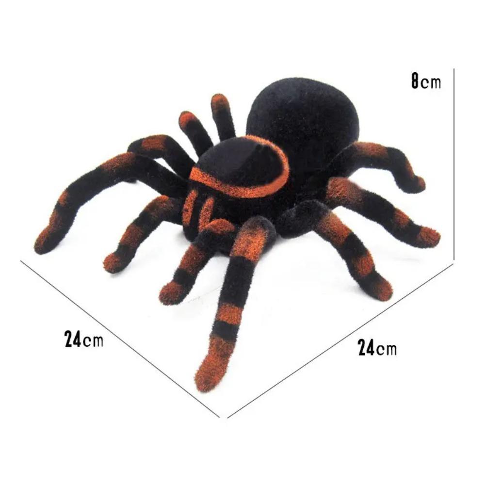 Electronic Remote Control Tarantula Realistic Crawling Spider with Glowing Eyes 4CH Smart RC Prank Toy for Halloween Scary Gift