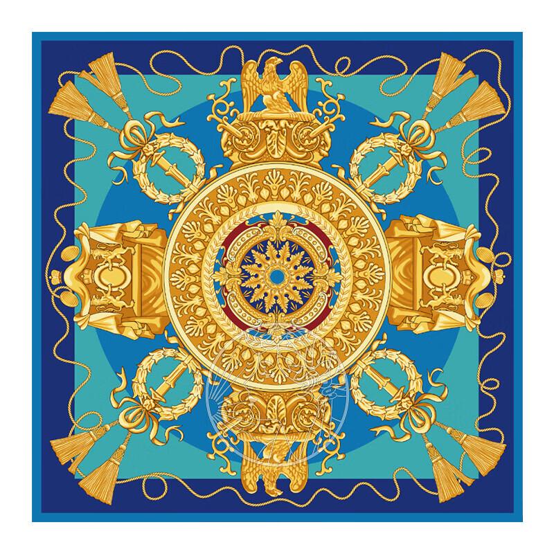 Aurora Golden Age Mulberry Silk Scarf 90x90cm